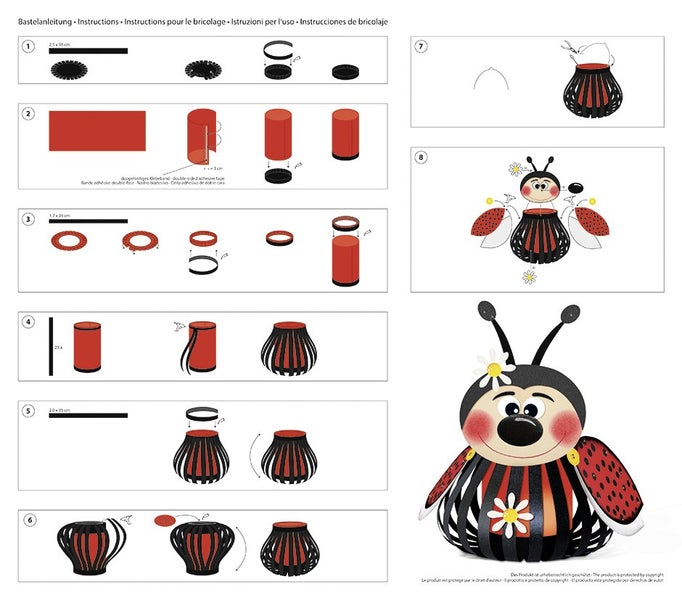 URSUS Laternenzeit Laternen-Bastelset Marienkäfer