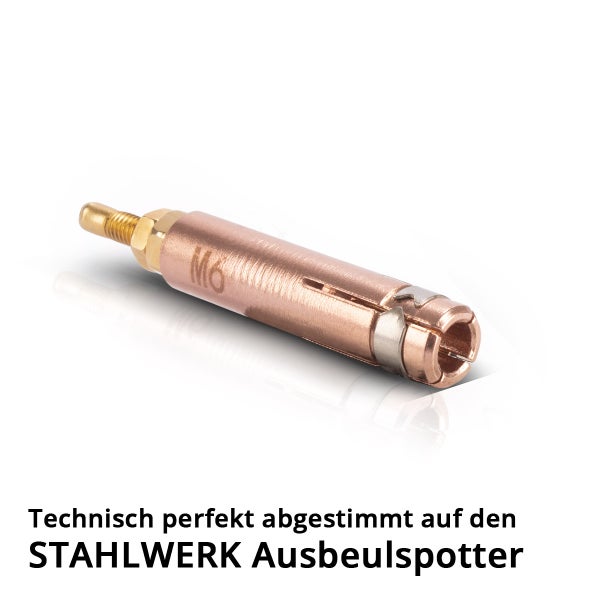 STAHLWERK 2 x Punktschweißelektrode M6 Bolzen Ausbeulspotter Smart Repair