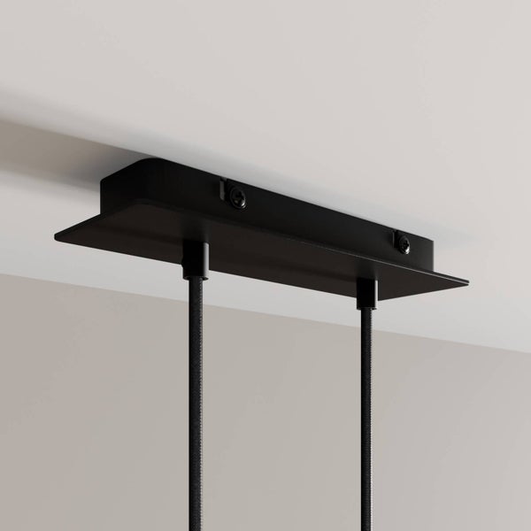 Arcchio LED Franka (Modern) in Schwarz aus Aluminium (2 flammig, ) Wohnzimmerleuchte
