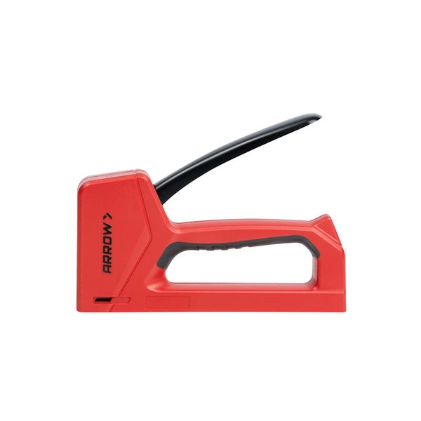 Manueller Handtacker von Arrow in Rot und Schwarz.