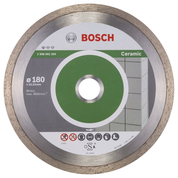 Bosch Diamanttrennscheibe Standard for Ceramic 180x22,23x1,6x7 mm 2608602204