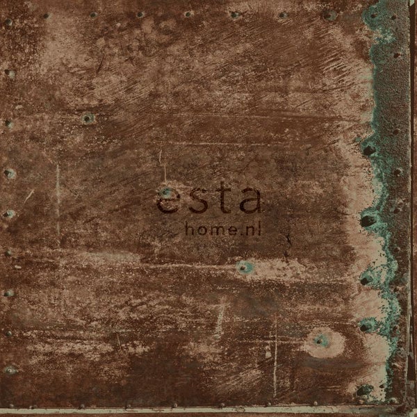 Esta Home Logo auf Untergrund mit Rosteffekt