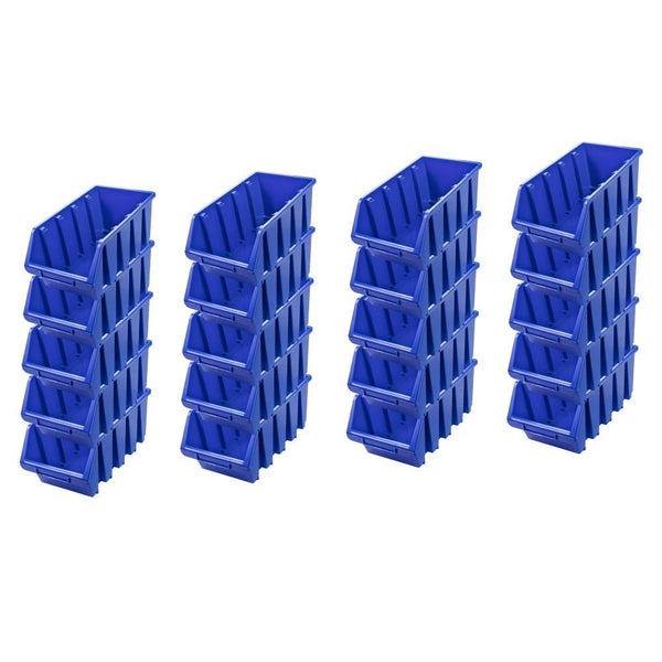 PROREGAL SuperSparSet 20x Sichtlagerbox 4 HxBxT 15,5 x 20,4 x 34 cm Polypropylen Blau