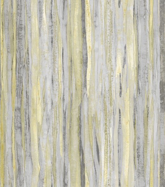Sanders und Sanders Tapete Streifen Gelb und Graublau - 53 cm x 10 m - 640022