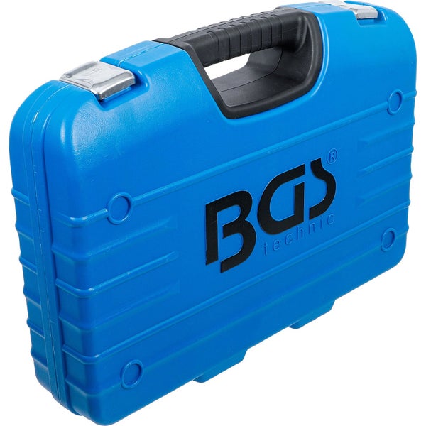 Blauer Werkzeugkoffer mit schwarzem Griff und BGS Technic Logo