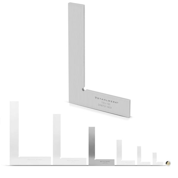 Stahlwinkel aus Edelstahl, 150 x 100 Millimeter, DIN875/1