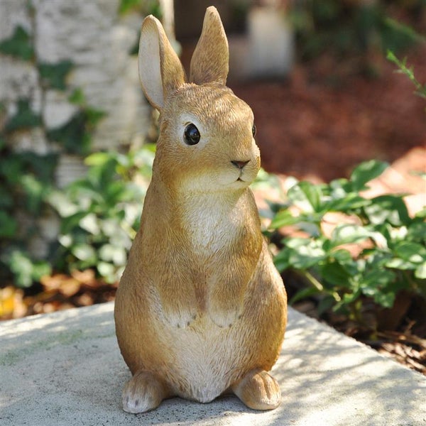 Dekofigur Gartenfigur Hase aufrecht sitzend
