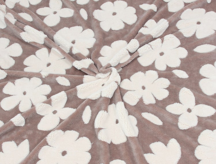 FRANK FLECHTWAREN|Kuscheldecke Blumenliebe, 130 x 170 cm, POLYESTER