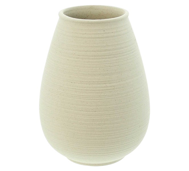 FRANK FLECHTWAREN | Dekovase Ecru, PORZELLAN, 13 x 13 x 18 cm