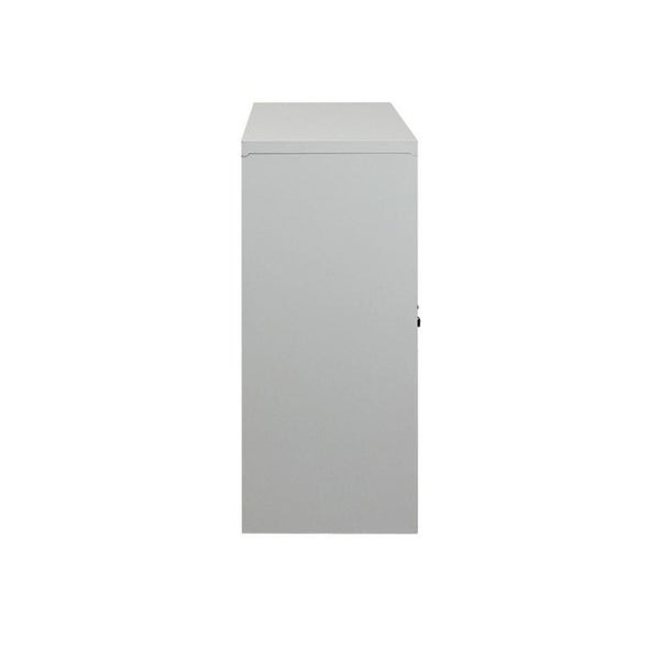 PROREGAL Aktenschrank ELEPHANT mit Abschließbaren Schiebetüren HxBxT 90 x 90 x 40 cm 2 Fachböden Lichtgrau