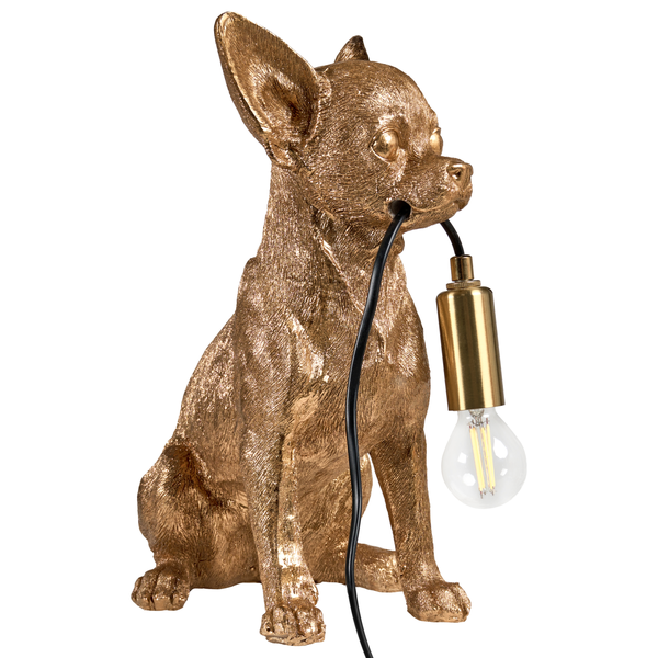 Tischlampe Hund ROCCO Gold