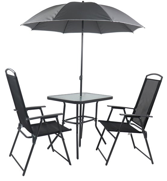 3-tlg Sitzgruppe Gartenmöbel Tisch Stühle Set 80