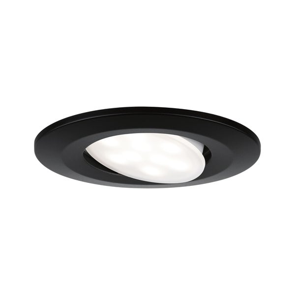 LED Einbauleuchte Calla Basisset schwenkbar IP65 rund 90mm 3x6W 3x530lm 230V 4000K Schwarz matt