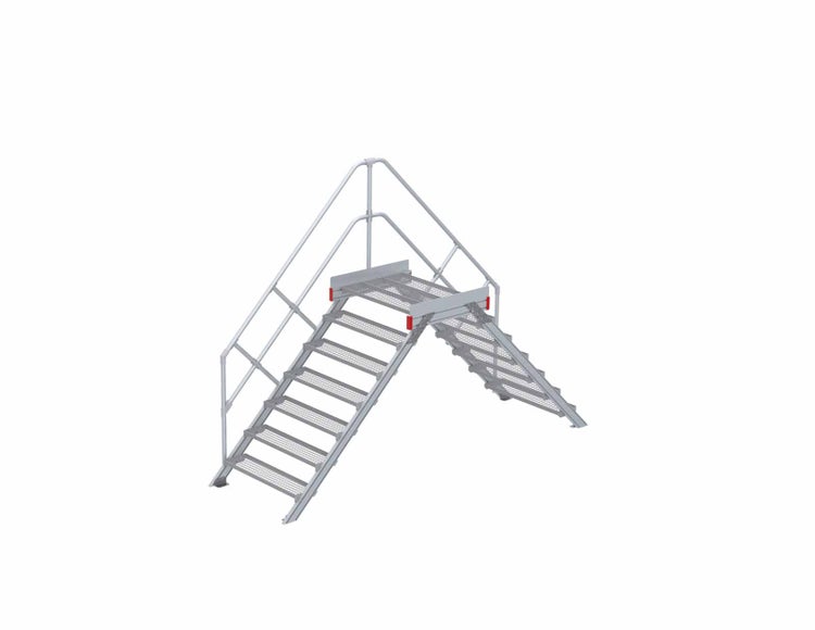 Aluminiumtreppe mit Handlauf für den flexiblen Einsatz