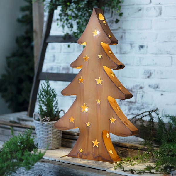 Dekorativer Weihnachtsbaum mit Sternen für eine festliche Beleuchtung