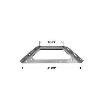 Winkelverbinder aus Metall mit Maßangaben von 100 Millimeter und 248 Millimeter für Montagearbeiten.