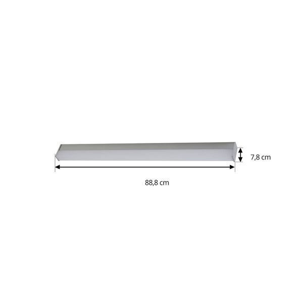 Lindby LED Wandleuchte, Wandlampe Bad Philippa (spritzwassergeschützt (Modern) in Alu aus Aluminium (1 flammig ) - Wandleuchten Spiegelleuchte Badezimmer Wandbeleuchtung Badezimmerleuchte