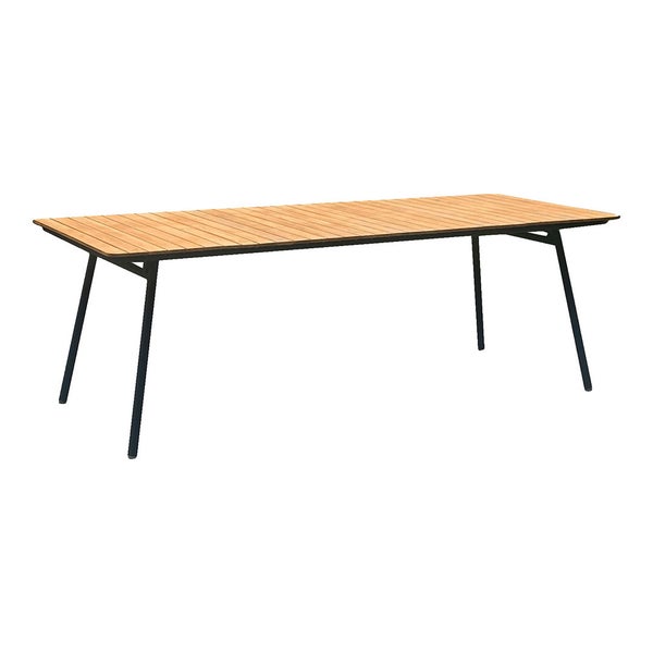 Cleveland Gartentisch Teak, schwarz. 90 X 220 X 74 cm