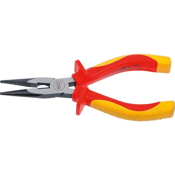 BGS Technic Flachrundzange 160 Millimeter mit Isolierung für 1000 Volt