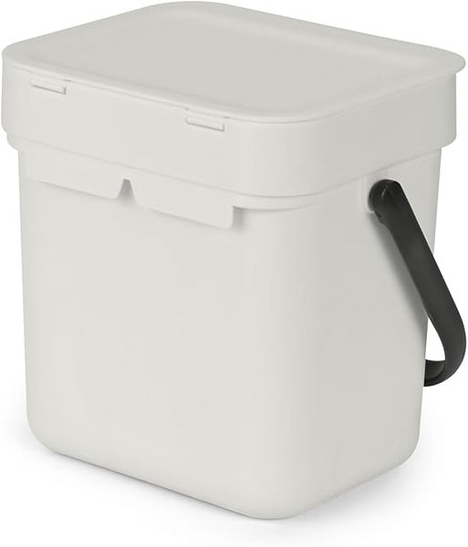 Brabantia Abfallsammler Mit Stay Open Deckel 3 Liter HxBxT 17,4 x 18,8 x 13,9 cm Kunststoff Hellgrau
