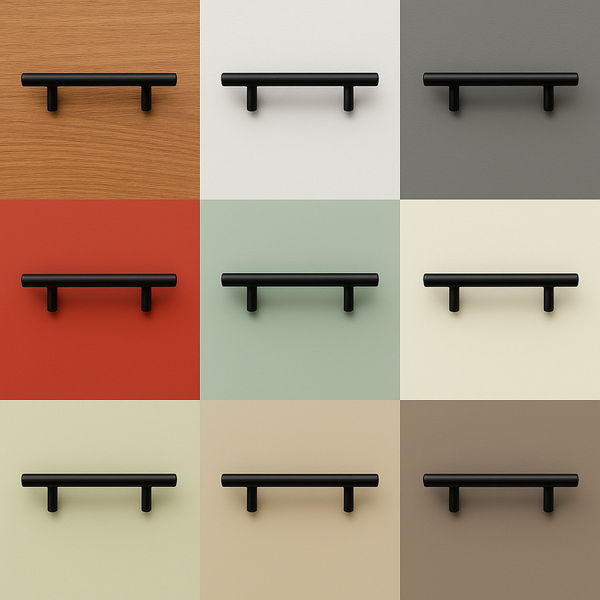 Möbelgriff Stangengriff Denver lochabstand 160 mm Edelstahl Schwarz Set 10