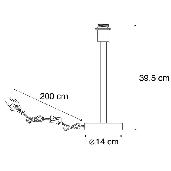 Moderne Tischlampe Stahl ohne Schirm - Simplo