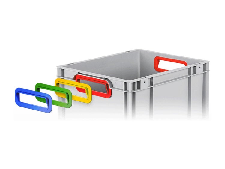 PROREGAL Eurobox Nextgen Color HxBxT 12 x 40 x 60 cm 23 Liter Griffe Grün Geschlossen Glatter Boden Eurobehälter Transportbox
