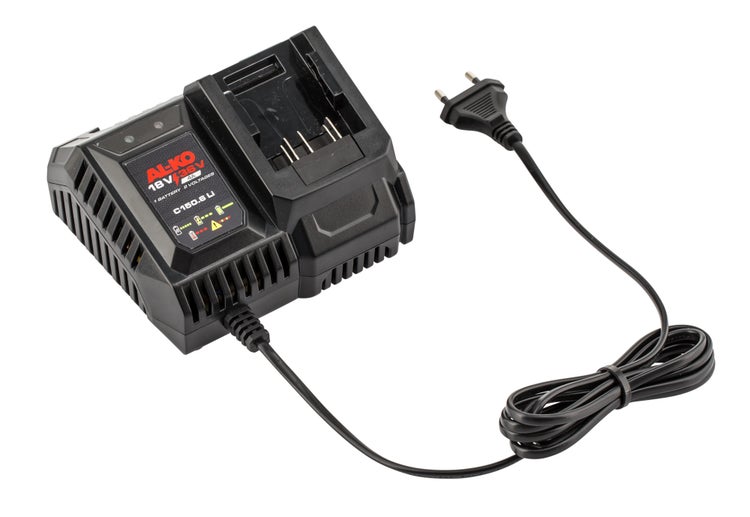 AL-KO Akku-Ladegerät C150 Li für 18 Volt und 36 Volt Akkus mit Netzkabel.