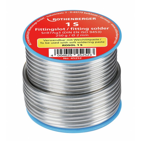 ROTHENBERGER Fittingslot 1S, 3mm, 250g, Spule  - 45250