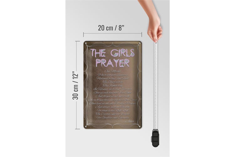 Blechschild Spruch 20x30cm the girls Prayer our Marks which