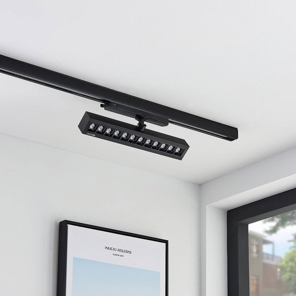Arcchio LED Stromschienenstrahler Millay (Modern) in Schwarz aus Aluminium (1 flammig, ) Arbeitszimmerleuchte