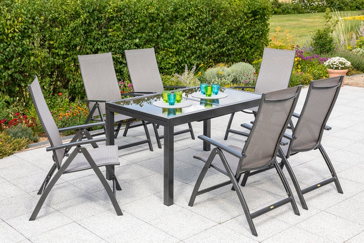 Vicenza Gartenmöbelset 7tlg., Ausziehtisch 180 (240) x 100 cm