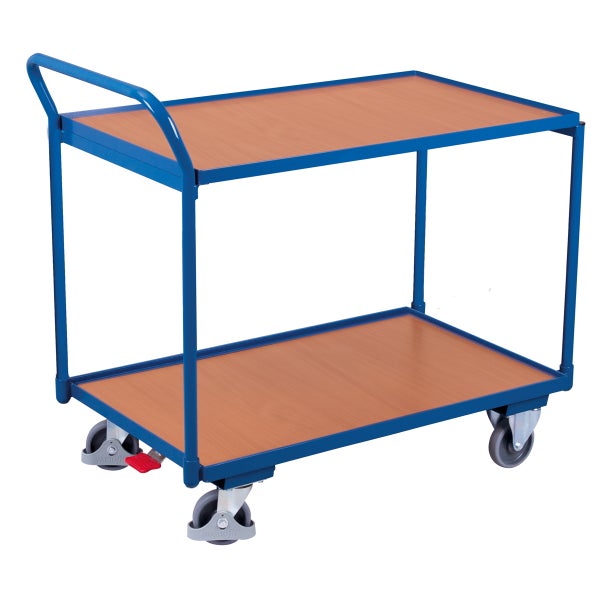 Etagenwagen mit zwei Holzböden und Rollen