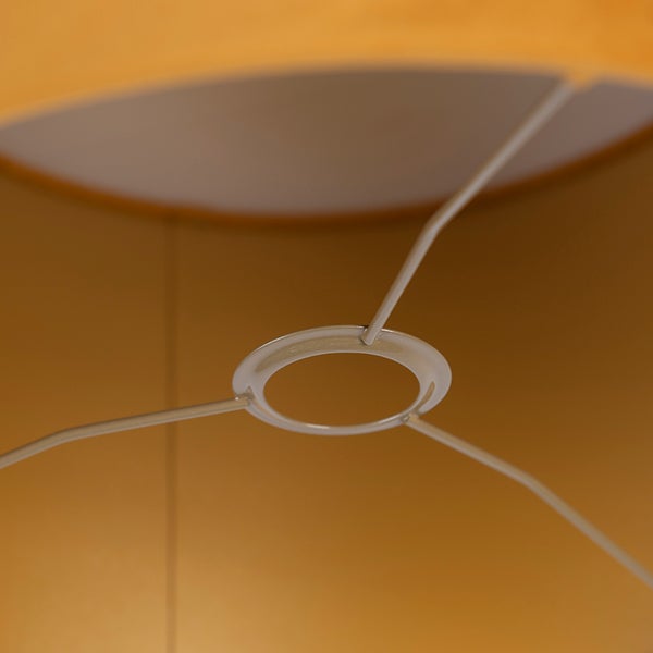 Velours Lampenschirm gelb 35/35/20 mit goldener Innenseite
