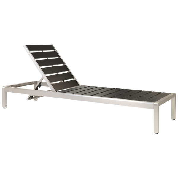Sonnenliege NARDO Metall Schwarz / Silber