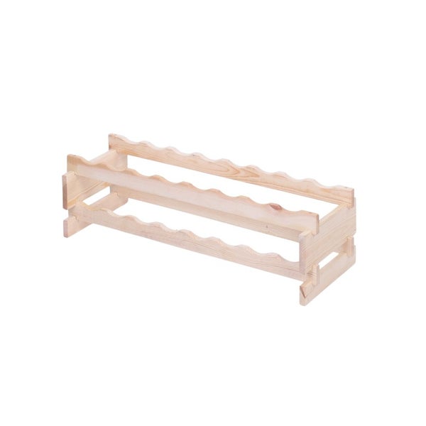 Weinregal VINOTECA FLEX PRO HxBxT 23x84x28cm 16 Flaschen auf 2 Ebenen Massives Kiefernholz Natur unbehandelt