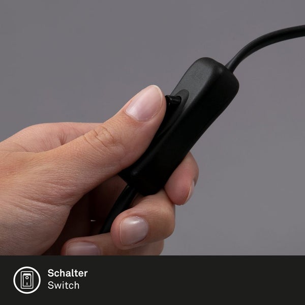LED Tischleuchte Bürolampe 7,5W Leuchtenhals dreh-&schwenkbar schwarz Briloner