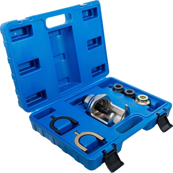 Werkzeugsatz zur Demontage von Silentlagern im blauen Werkzeugkoffer