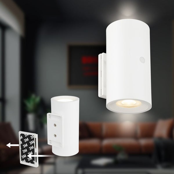 LED Wandleuchte Wandlampe ohne Stromanschluss Bewegungsmelder Akku ohne Bohren