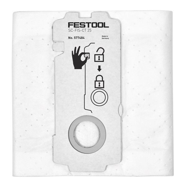 Festool SC-FIS-CT 25/5 SELFCLEAN Filtersack 5 Stk. ( 577484 ) für Absaugmobile CT 25