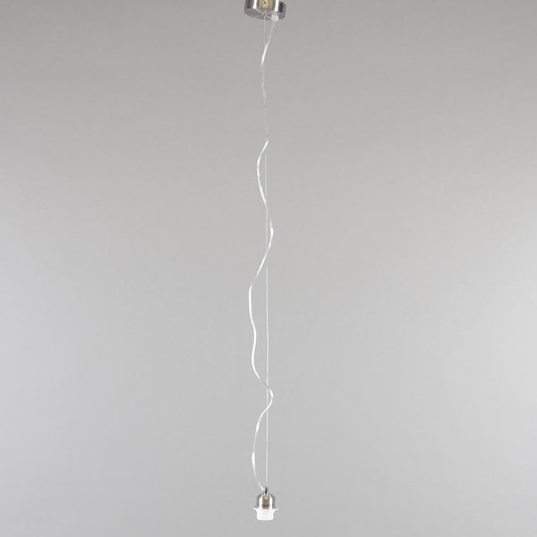 Pendelleuchte mit transparentem Kabel und Fassung für Leuchtmittel