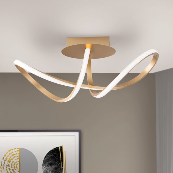 LED Deckenleuchte gold matt