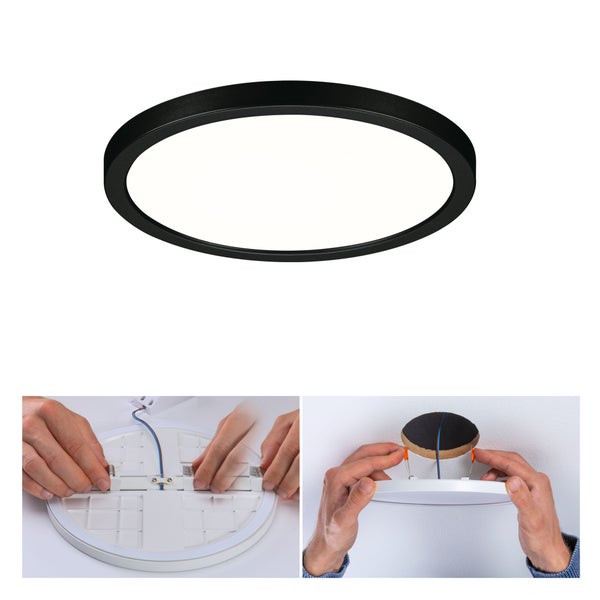 VariFit LED Einbaupanel Areo IP44 rund 175mm 13W 1300lm 4000K Schwarz