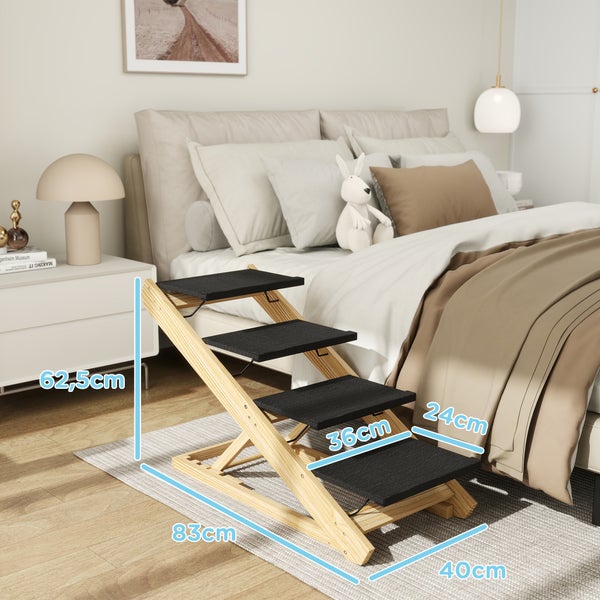 PawHut 2 in 1 Hundetreppe 4-stufige 62,5 cm | HORNBACH