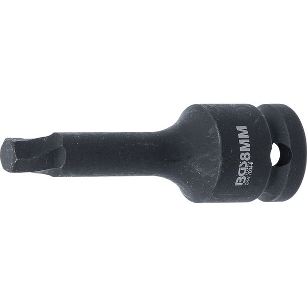 BGS Schraubenausdreher Antrieb Innenvierkant 12,5 mm (1/2) für defekten Innensechskant 8 mm - 7004-8