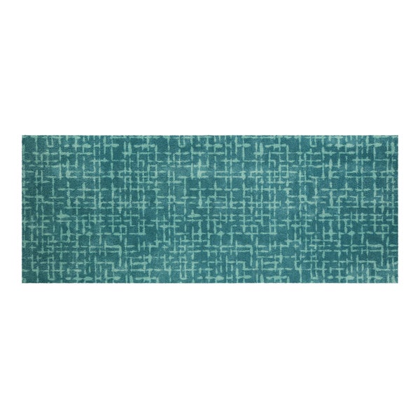 Akzente Feel Badematte mit Motiv in Aqua Blau Fußmatte 80 x 200 cm, rutschfest, saugfähig