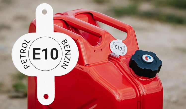 BW® Clip für Kraftstoffkenneichnung für Kraftstoffkanister Metall Benzinkanister 1 Stk. Benzin E10 - Made in Europe