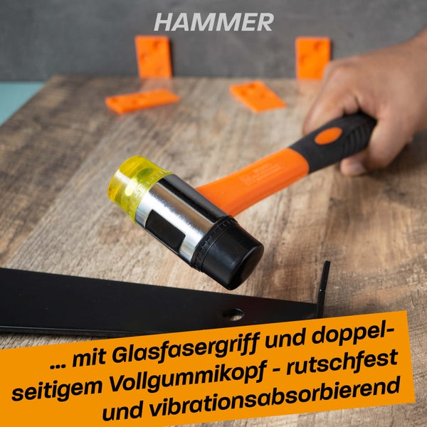 Hinrichs Laminat Verlegeset - 46-teiliges Komplettset - Boden Verlegewerkzeug