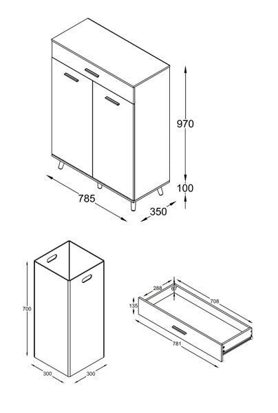 Wäscheschrank Wäschetruhe Wäschebox Landos M