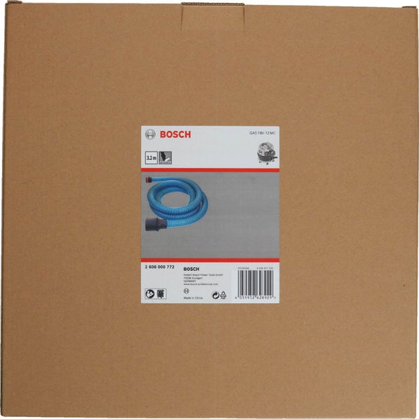 Bosch Verpackung mit blauem Staubsaugschlauch 3,2 Meter